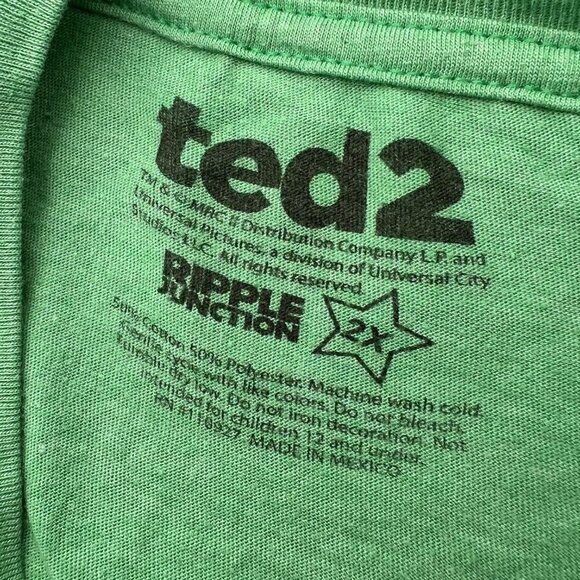 Ted 2 Legalize Ted Graphic T-Shirt Green Movie Tee Size 2XL - Picture 3 of 6